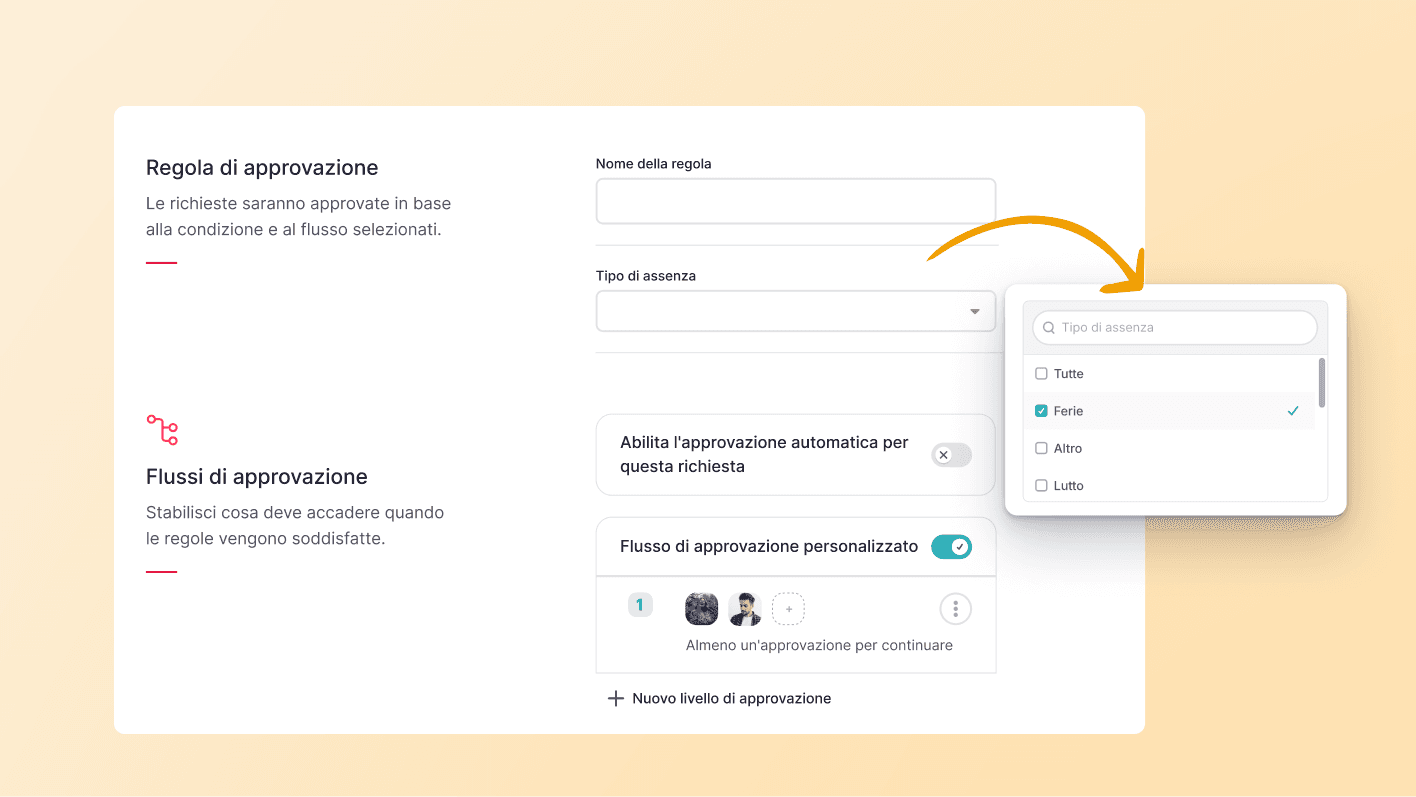 Regole intelligenti per l'approvazione delle ferie
