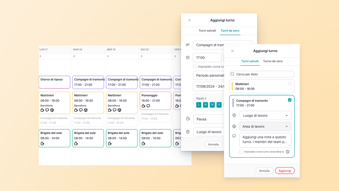 Sperimenta una pianificazione dei turni più intelligente