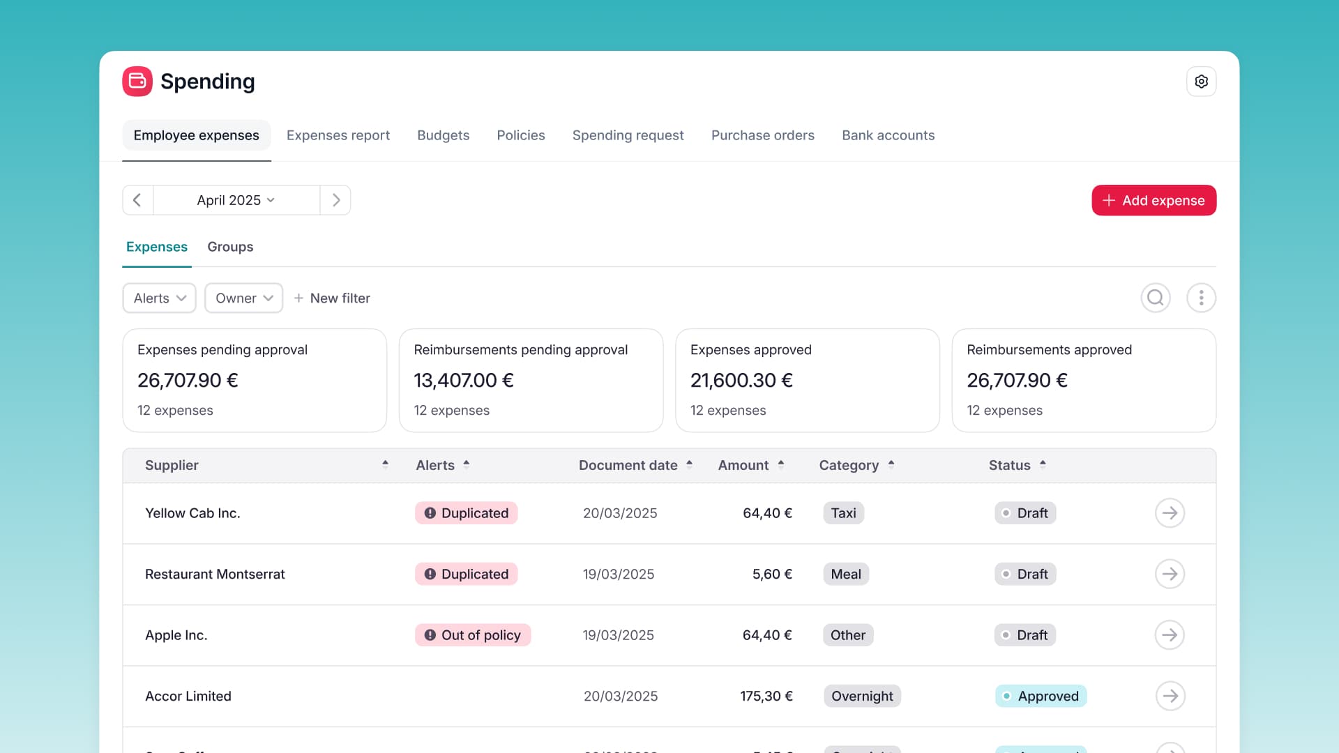 Rileva istantaneamente le spese duplicate