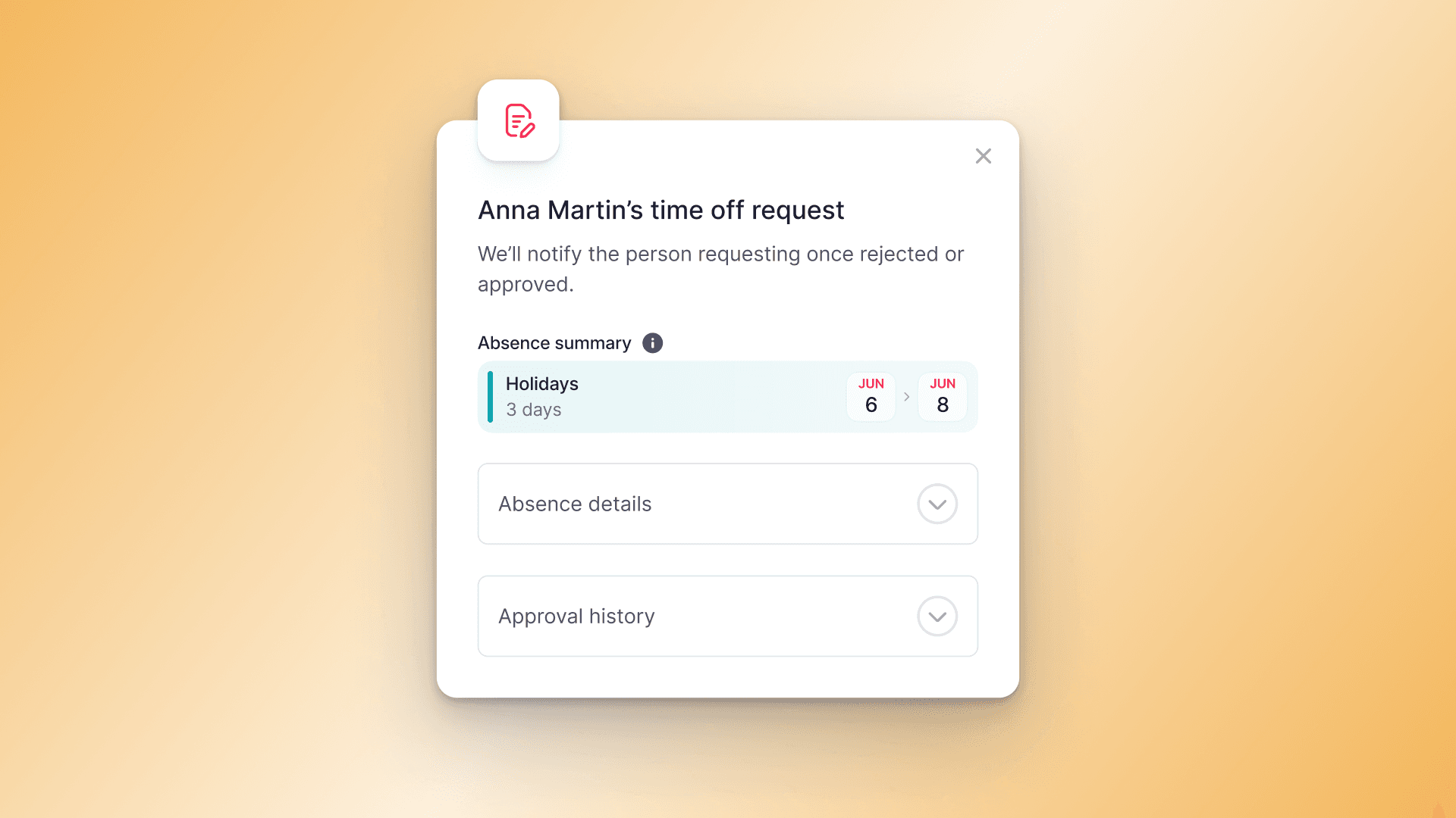 Ricevi suggerimenti intelligenti per le assenze