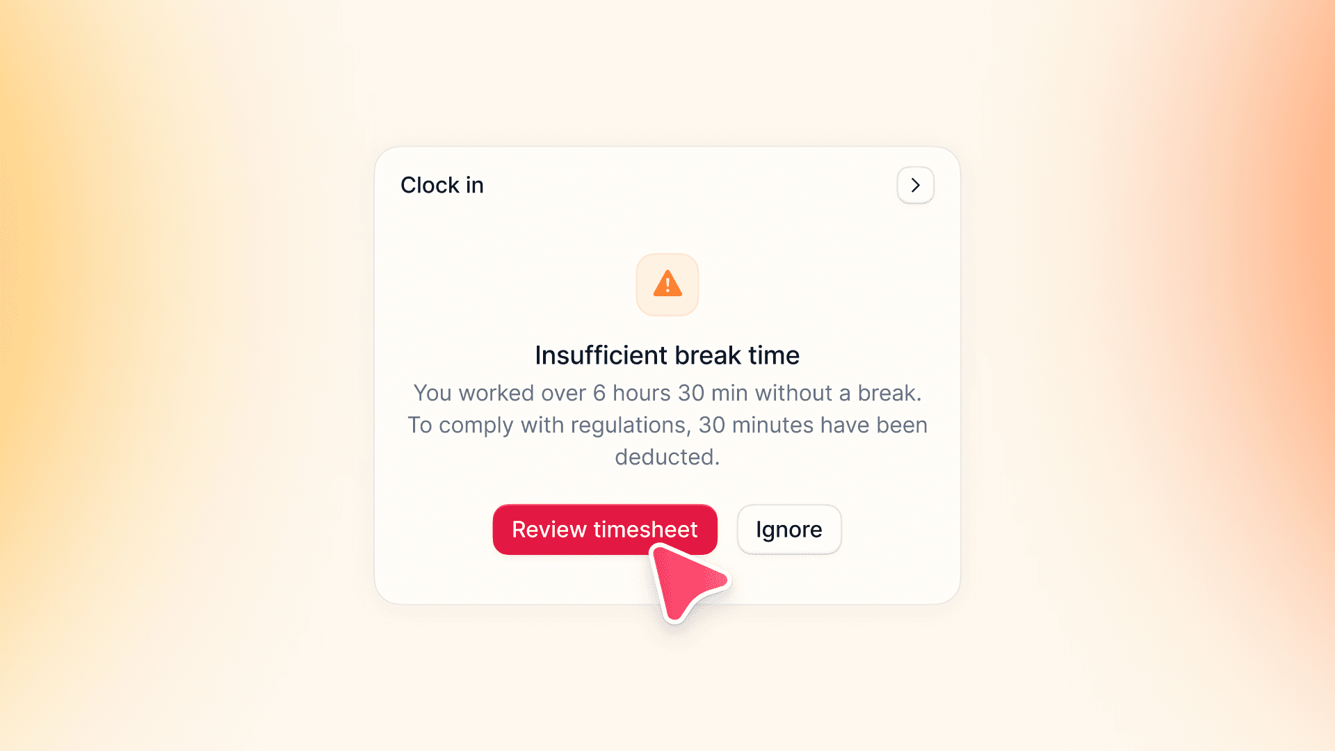 Correggi automaticamente le pause dei dipendenti