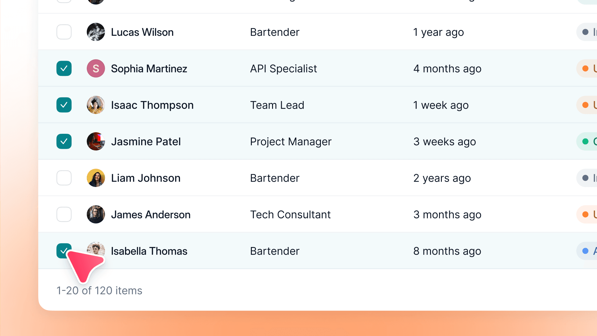 Modifica in blocco i dipendenti