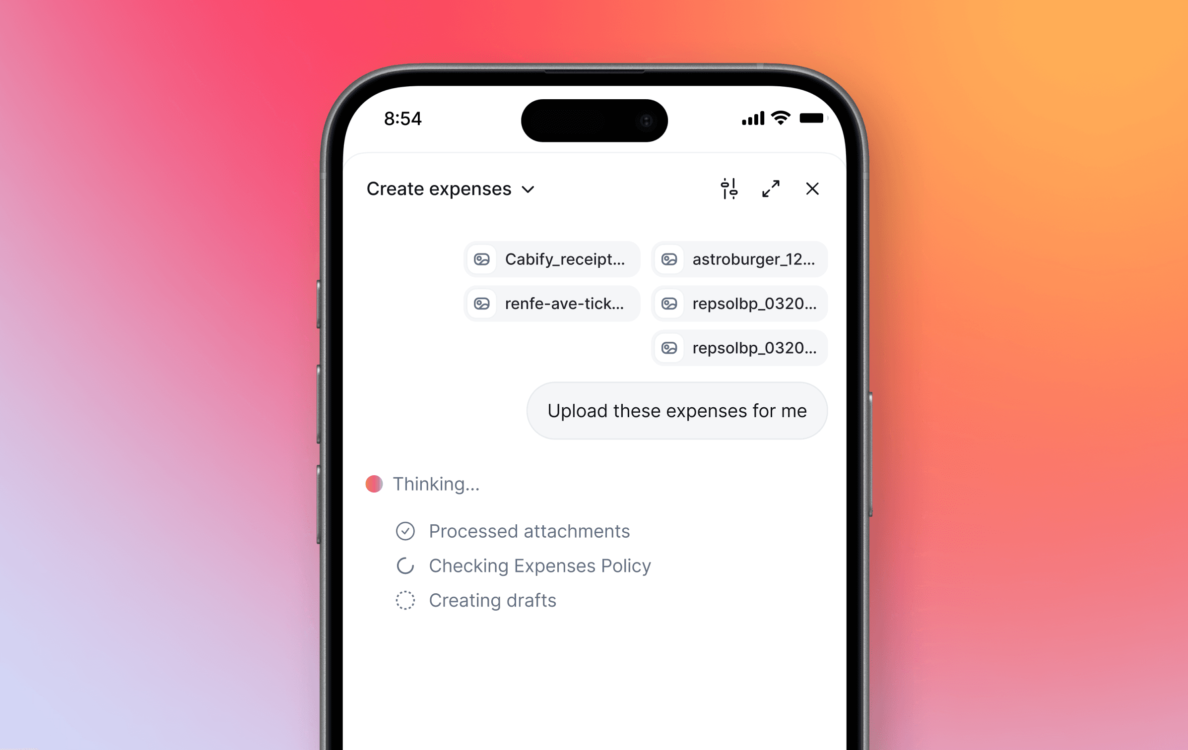 Invia tutte le tue ricevute in una volta sola