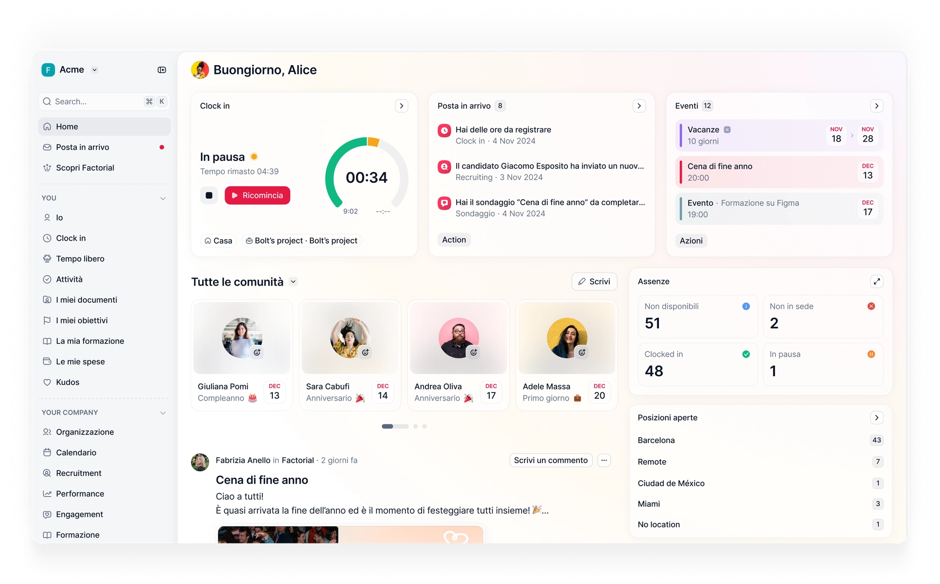 Esplora la piattaforma