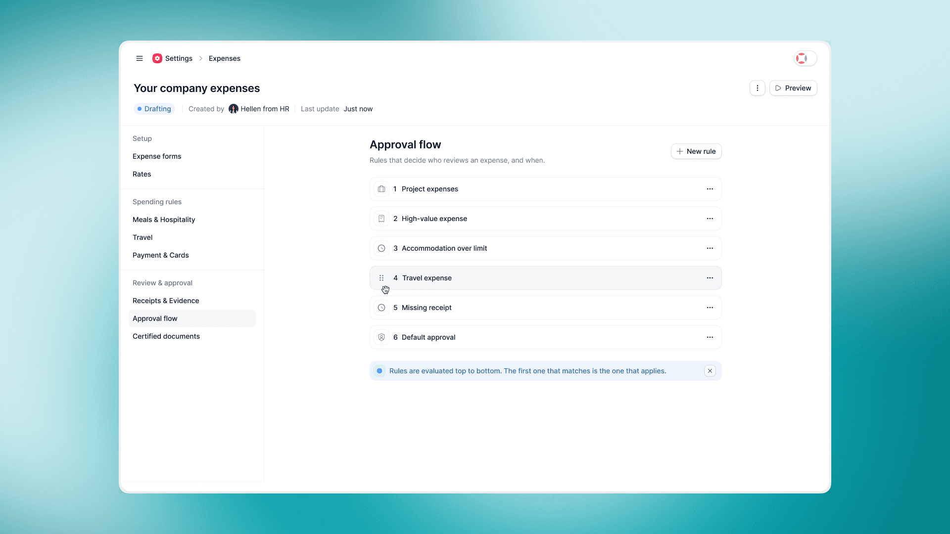 Semplifica l’approvazione delle spese con l’AI