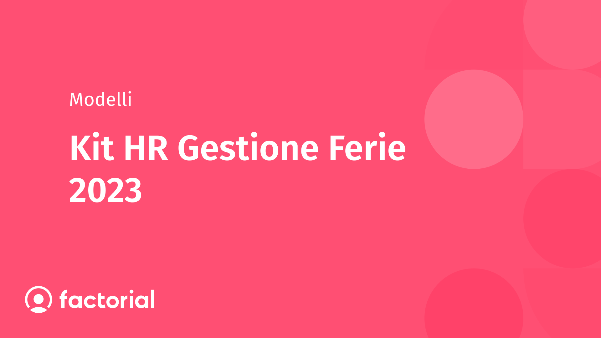 kit gestione ferie 2023