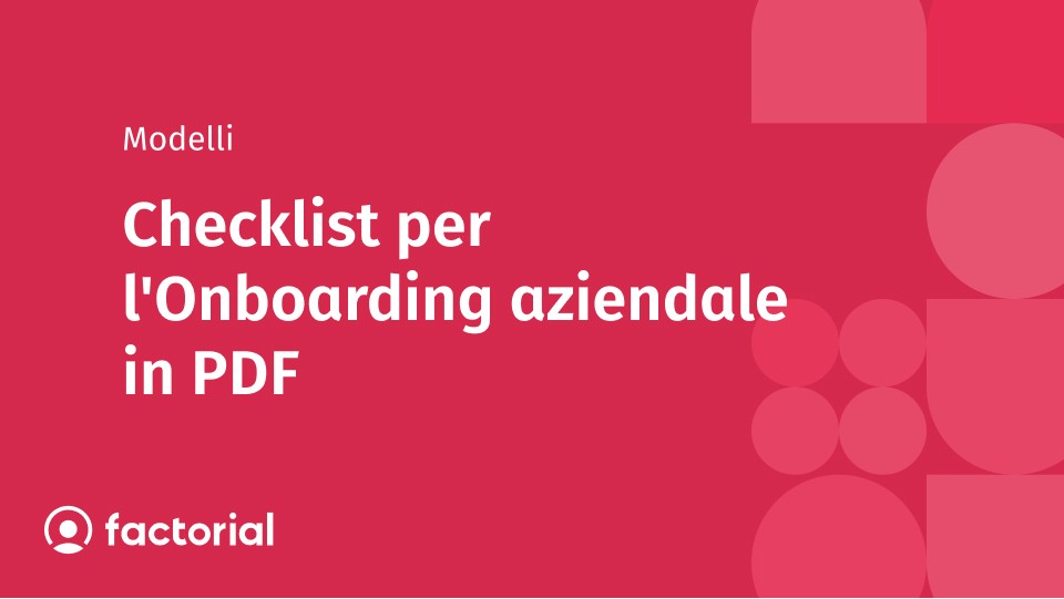 Checklist per l'Onboarding aziendale in PDF