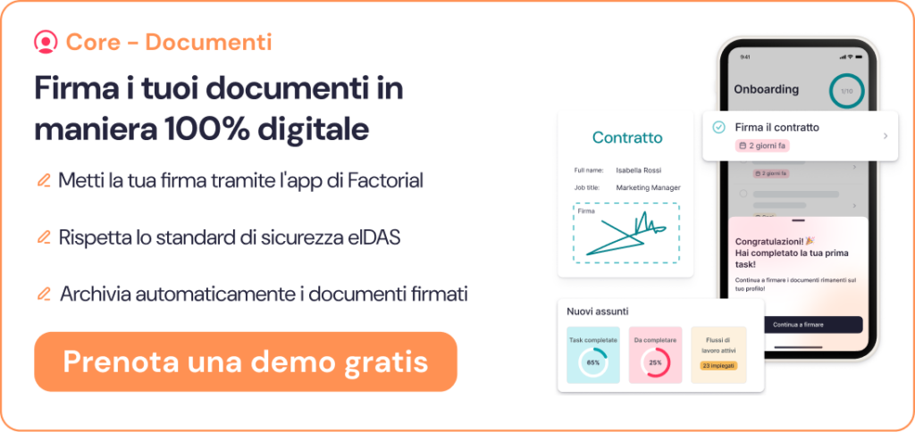 Prova la firma elettronica di Factorial