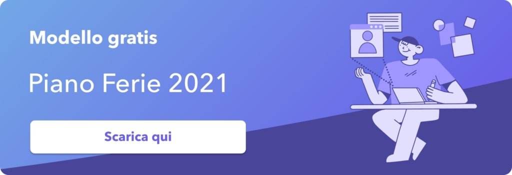piano ferie 2021 modello gratis