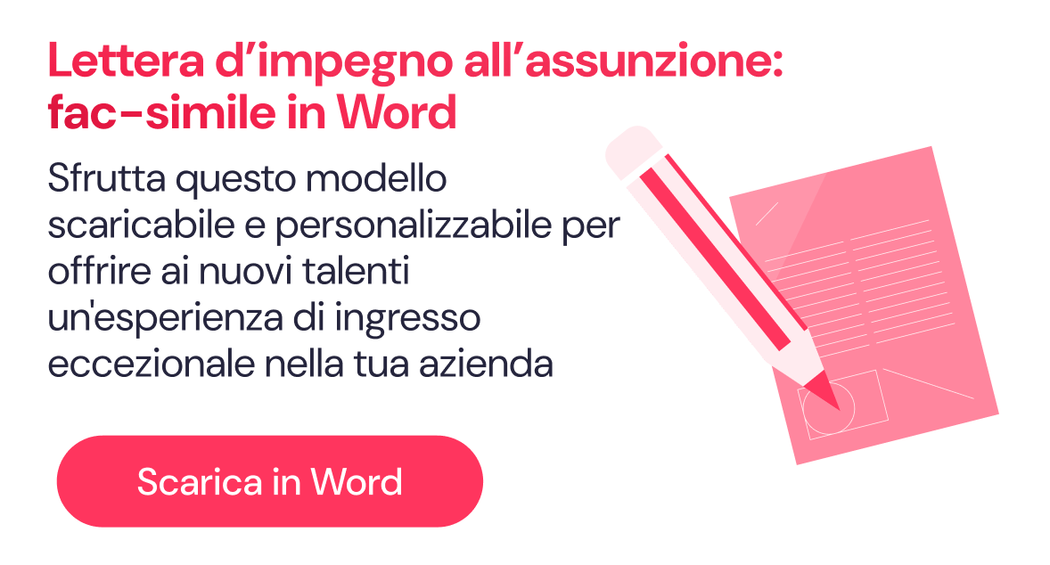 Scarica il fac-simile della lettera di impegno all'assunzione in Word di Factorial