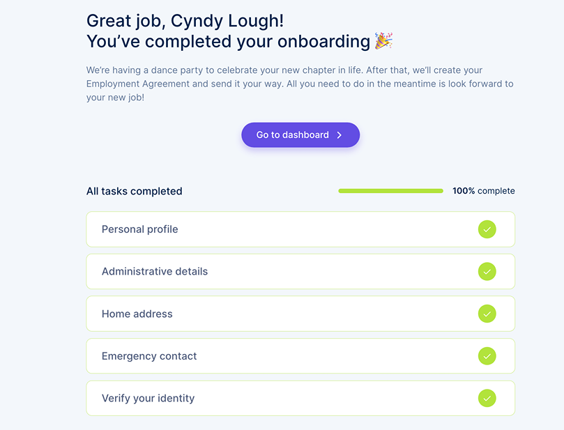 Interfaccia onboarding software Remote