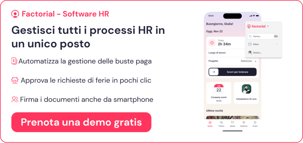 Avvia il tuo processo di digitalizzazione con Factorial