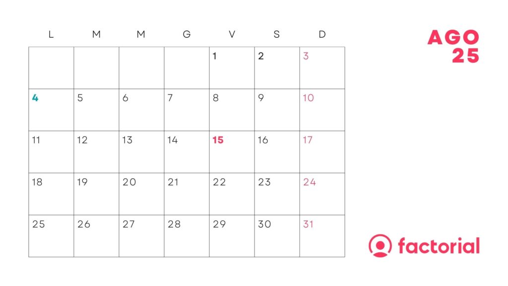 Scarica il file di Agosto 2025 con Factorial