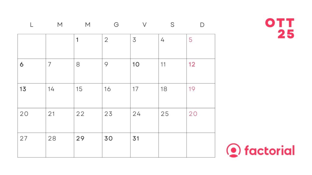 Scarica il file Ottobre 2025 con Factorial