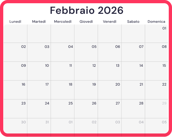 Scarica il file di Febbraio 2026 con Factorial