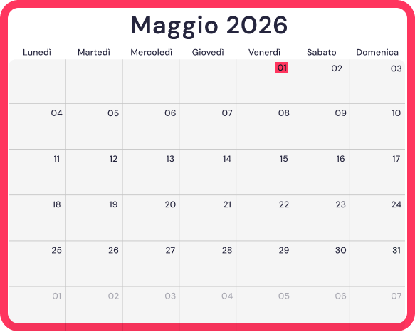 Scarica il file di Maggio 2026 con Factorial
