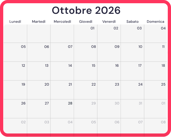 Scarica il file di Ottobre 2026 con Factorial