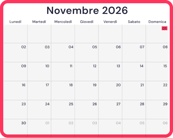 Scarica il file di Novembre 2026 con Factorial