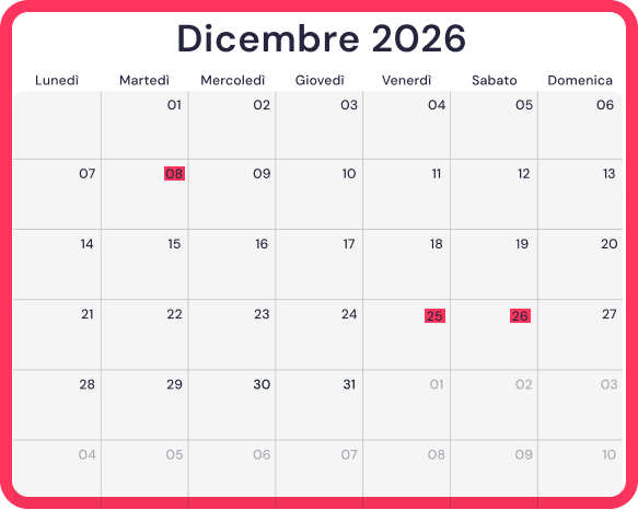 Scarica il file di Dicembre 2026 con Factorial